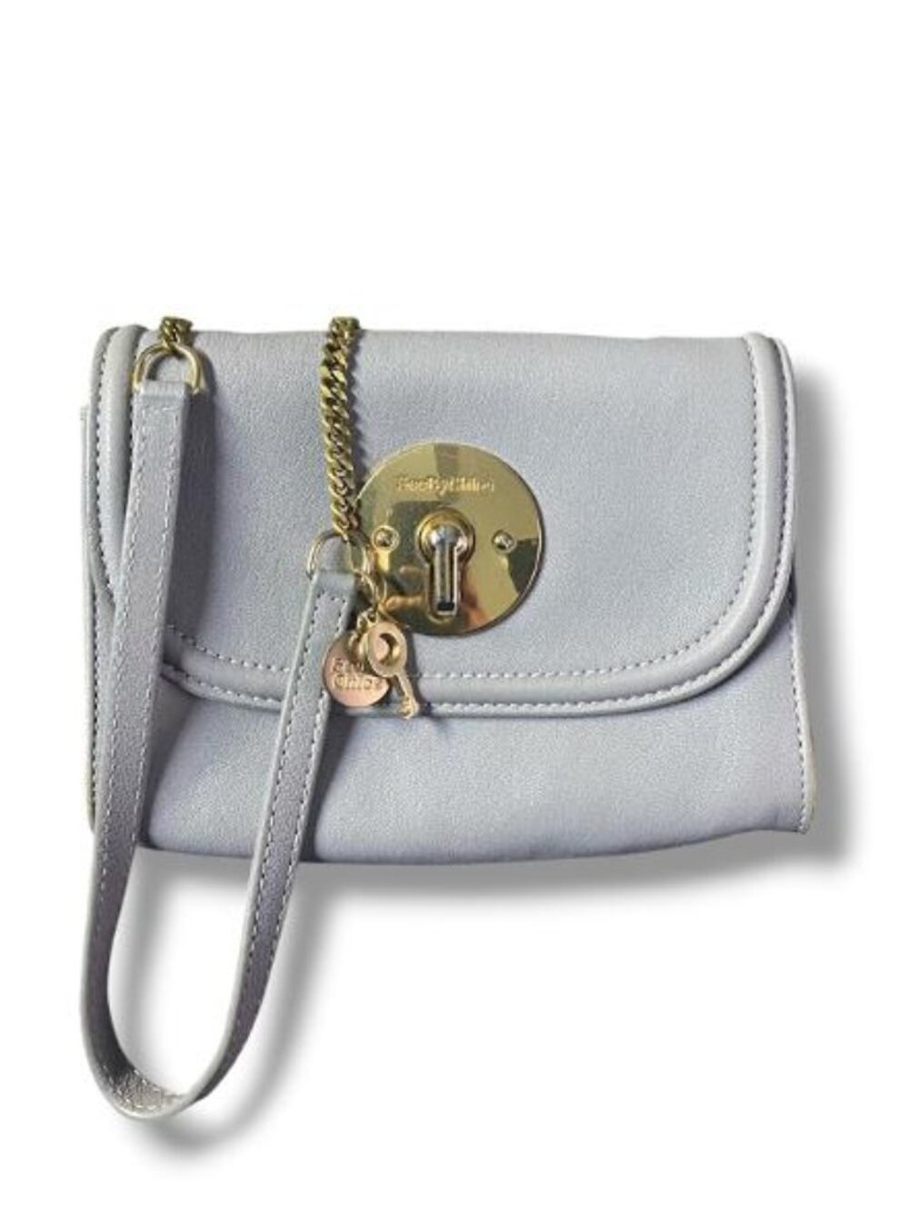 See by Chloe Lois Gray Leather Convertible Small Crossbody Shoulder Bag